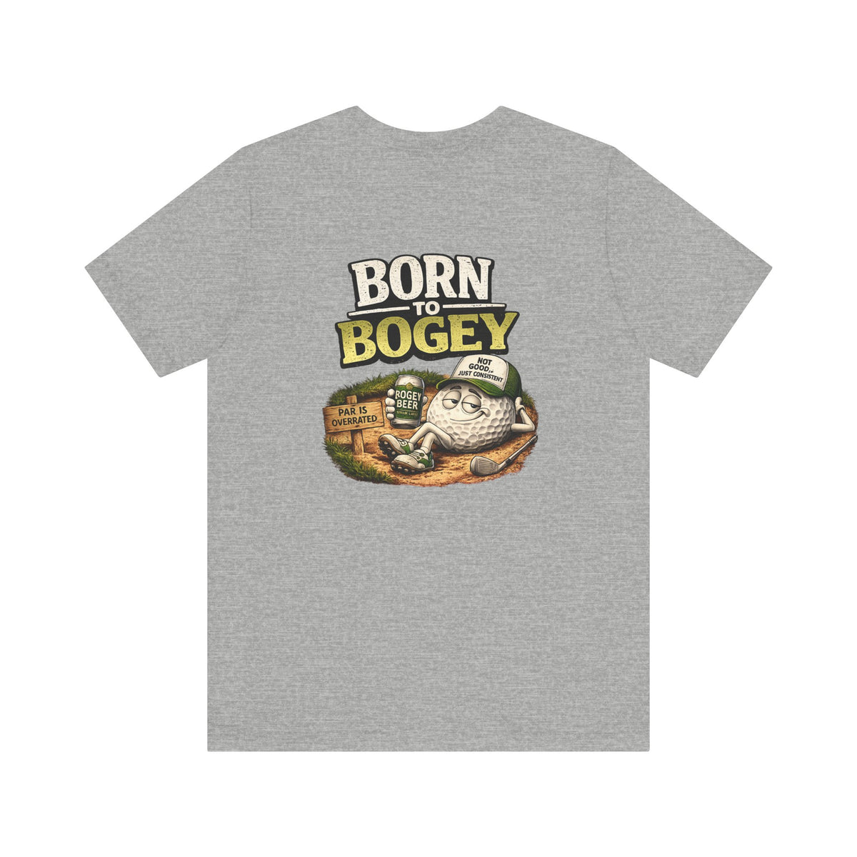 Born to Bogey T-Shirt | Golf Cartoon Logo, Back Nine Golf Club