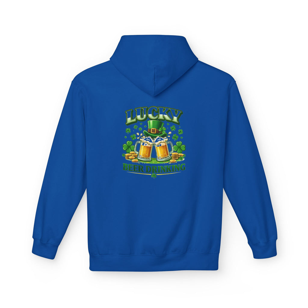 Hoodie — "Lucky Beer Drinking" St. Patrick's Day Shamrock Sweatshirt