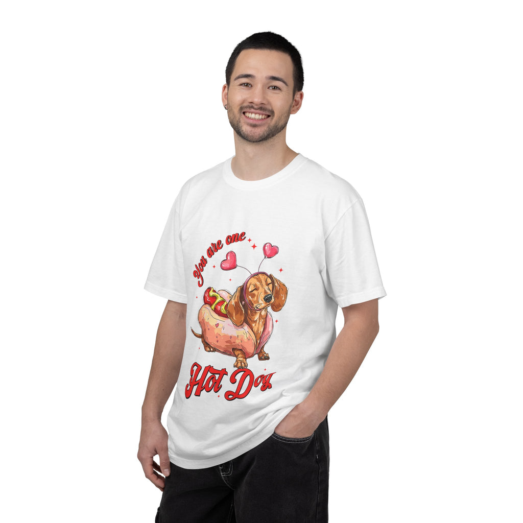 You Are One Hot Dog T-Shirt — Cute Dachshund Valentine Graphic Tee