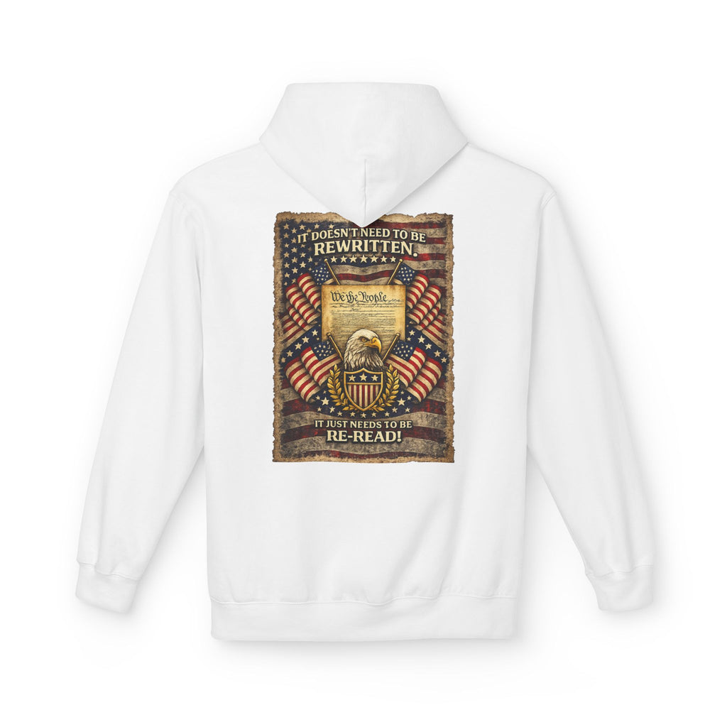 Constitution & Bald Eagle Hoodie | Patriotic American Flag, Historical Document Design