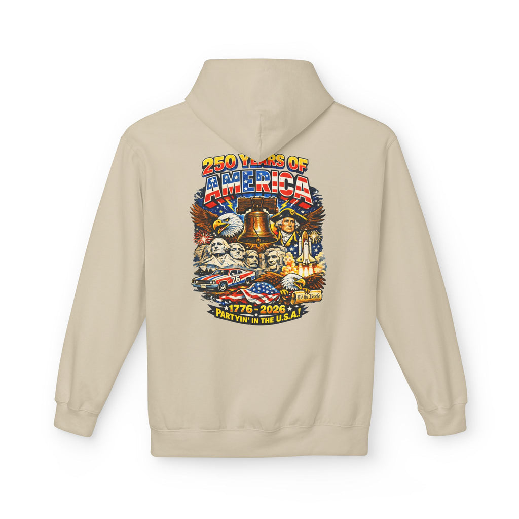250 Years of America Hoodie | 1776-2026 Patriotic Liberty Bell Graphic