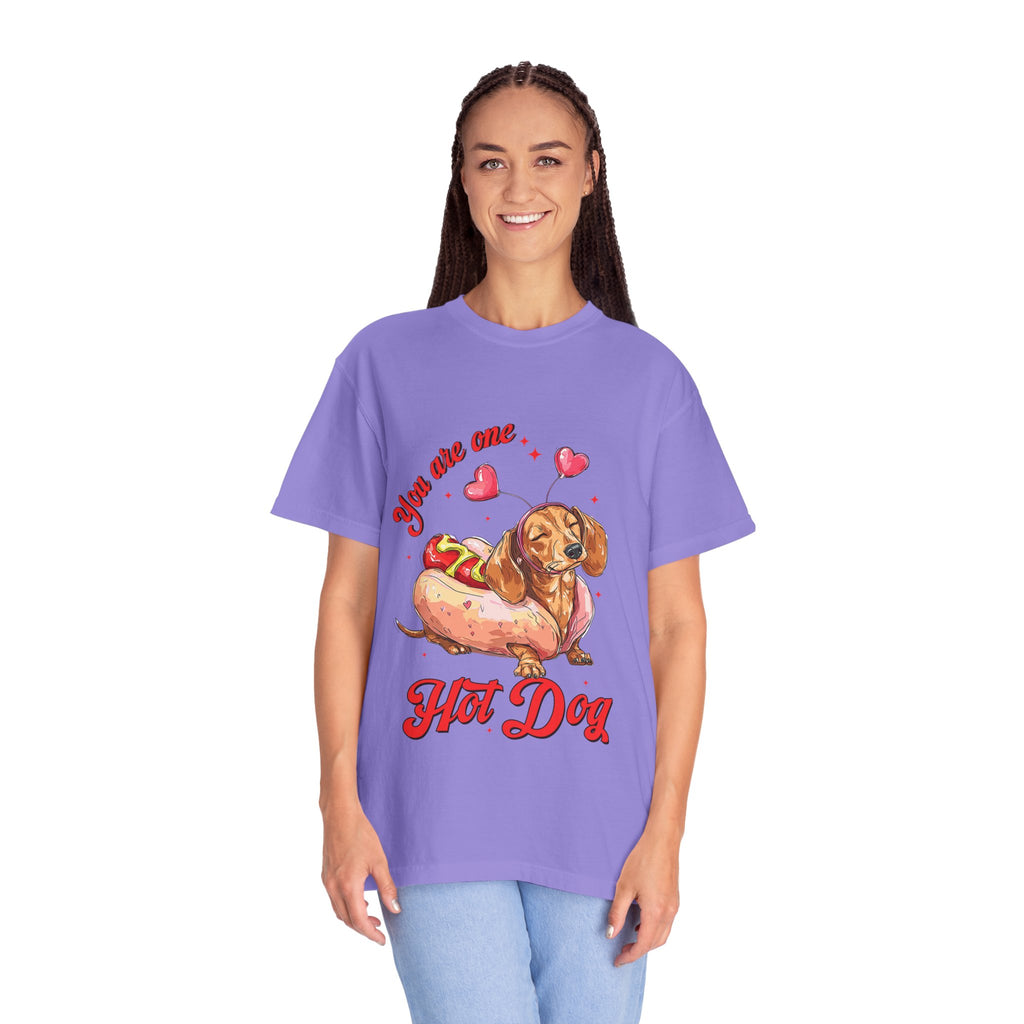 You Are One Hot Dog T-Shirt — Cute Dachshund Valentine Graphic Tee