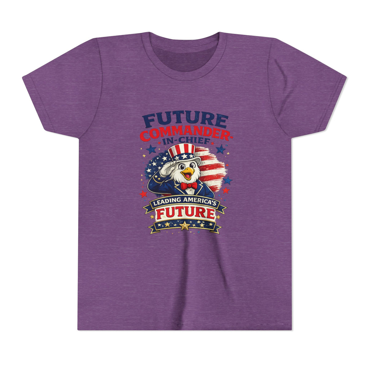 Future Commander in Chief Youth Tee | Patriotic Eagle, USA Stars Stripes