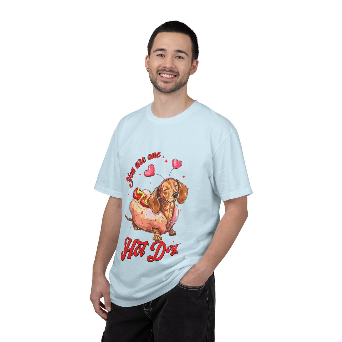 You Are One Hot Dog T-Shirt — Cute Dachshund Valentine Graphic Tee